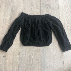 Brandy Melville Black Off-Shoulder Top